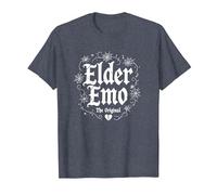 Elder Emo: L'Originale Gotico Nostalgia Amante della Musica Maglietta, Uomo, Pervinca, XL