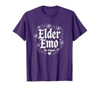 Elder Emo: L'Originale Gotico Nostalgia Amante della Musica Maglietta, Uomo, Viola, M