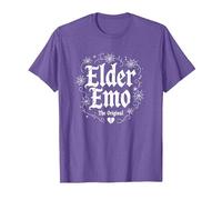 Elder Emo: L'Originale Gotico Nostalgia Amante della Musica Maglietta, Uomo, Viola mélange, M