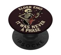 Elder Emo Skeleton Chitarrista Non è mai stata una fase PopSockets PopGrip Adesivo