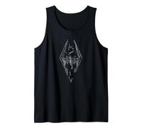 Elder Scrolls Dragon Emblem Skyrim Canotta, Uomo, Nero, M