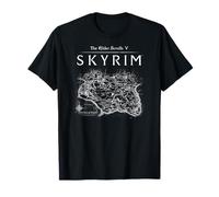 Elder Scrolls Skyrim Province Map Video Game Maglietta