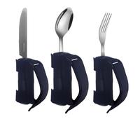 Elderly Eating Utensils | Utensils For Hand Tremors | Stainless Steel Spoon Set | Fork Set For Seniors | Adaptive Eating Flatware Stable And Balanced Nylon Fabric For Muscle Weakness, Disability
