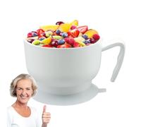 Elderly Suction Bowls | Safe and Spill Proof Kitchen Rice and Dinner Bowls | Food Grade Soup Bowls with Ergonomic Handle for Easy Use | Great for Kids, Seniors, and Disabled Individuals