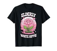 Elderly White Hippie Funny Saying Vintage Grandpa or Grandma Maglietta