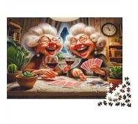 Elderly Women Laughing Jigsaw Puzzle Impossibili 1000Pcs Interesting Decorazione Per La Casa. Rilassamento E Intelligence Per Adulti E Bambini Da 12 Anni 52x38cm/1000pcs
