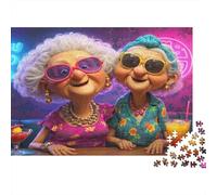 Elderly Women Party Puzzle Impossibili 1000Pcs Interesting Decorazione Per La Casa. Rilassamento E Intelligence Per Adulti E Bambini Da 12 Anni 52x38cm/1000pcs