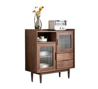 ELDFLRURB Armadietti di cucina in legno, armadietti di stocc Credenza cinese in legno massello con cassetti e credenza portaoggetti 80 cm x 40 cm x 100 cm(B)