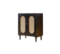 ELDFLRURB Armadietti di cucina in legno, armadietti di stocc Credenza in legno massello di rattan in stile cinese 68x40x83,5 cm (26,77x15,74x32,87 pollici)