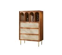 ELDFLRURB Armadietti di cucina in legno, armadietti di stocc Credenza multifunzionale in legno massello, stile retrò cinese, 88x45x135 centimetri