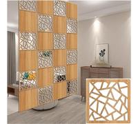 ELDFLRURB Le sculture Sono vuote, Pannelli frangivista Pieghevoli Fai da Te in Legno e plastica con Accessori, Naturali, Confezioni Multiple(Natural a,24Pcs)