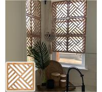 ELDFLRURB Le sculture Sono vuote, Pannello divisorio for la Privacy in Legno e plastica, Naturale, Diverse Dimensioni(Natural B,85Pcs)