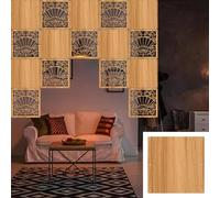 ELDFLRURB Le sculture Sono vuote, Pannello divisorio Pieghevole for la Privacy, in Legno e plastica, Naturale, Diverse Dimensioni, 29x29 cm(Natural B,45Pcs)