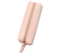 ELDFLRURB scatola di cuoio portatile, Astuccio portapenne in pelle, organizer da ufficio, portatile, multicolore, 20x6x2,5 cm(Pink)