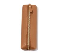 ELDFLRURB scatola di cuoio portatile, Astuccio portapenne in pelle, organizer da ufficio, portatile, multicolore, 20x6x2,5 cm(Brown)