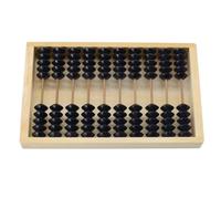 ELDFLRURB Vecchie Perle di Legno Cinesi calcolo, 10 Abaco Digitale con 10 Perline, calcolatrice Giapponese e Cinese for la Scuola, Strumento di conteggio matematico, Cornice in Legno(Black)