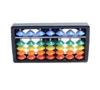 ELDFLRURB Vecchie Perle di Legno Cinesi calcolo, Abaco Cinese a 7 colonne, Strumento di conteggio matematico for Principianti, apprendimento educativo, 5 Perline(Multi Colored)
