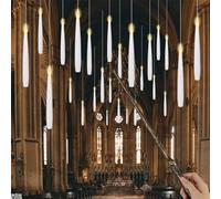 Eldnacele 15,5 cm Candele Tremolanti Galleggianti con Telecomando a Bacchetta, Candele a LED coniche senza Fiamma per Finestre a Sospensione per Decorazioni di Halloween e Natale (Confezione da 22