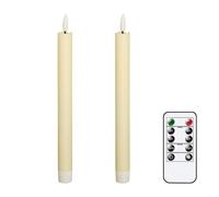 Eldnacele Candele coniche a LED tremolanti con timer remoto, candele coniche sen