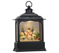 Eldnacele Lanterna musicale a forma di palla di neve con timer, USB illuminata, funzionamento a batteria, lanterna scintillante con acqua che canta, per adulti e bambini, decorazione natalizia -