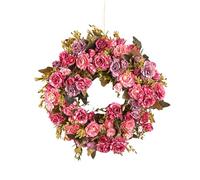 Eldo Ghirlanda di fiori artificiali rosa garofani Ø 30 cm - da mettere o appendere - facile da pulire e durevole - ideale per interni ed esterni - decorazione primavera/estate - ghirlanda di fiori