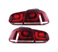 ELDVSUA Blocchi Fari Posteriori Auto Coppia Di Gruppo Fanale Posteriore Auto Per Per Golf6 Per Mk6 R20 2008 2009 2010-2013 Sfarfallio Dell'acqua Che Scorre Segnale Svolta(Pair of Red Clear)