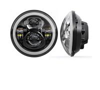 ELDVSUA Faretti Moto 7 "E24 DOT LED Del Faro Per V-Star Per Drag Star 650 1100 Per Strada 1600 1700 Per Royal 1300 4.5" Fendinebbia Passaggio(Type 71 Black)