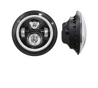 ELDVSUA Faretti Moto 7 "E24 DOT LED Del Faro Per V-Star Per Drag Star 650 1100 Per Strada 1600 1700 Per Royal 1300 4.5" Fendinebbia Passaggio(Type 81 Black)