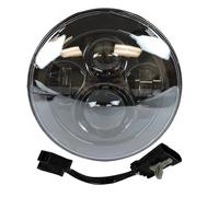 ELDVSUA Faretti Moto 7 "LED Proiettore Faro 4.5" Nebbia Passante Per Touring Per Electra Per Glide Per Strada Per King Per Softail Per Notte Per Treno(Black headlight)