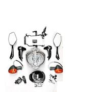 ELDVSUA Faro Anteriore Moto Per FZ6 Per FZ6S Per FZ6N Per Fazer Per 600 2004-2006 Set Fari Per Motocicletta Gruppo Anteriori Specchietto Retrovisore(A)