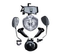 ELDVSUA Faro Anteriore Moto Per FZ6 Per FZ6S Per FZ6N Per Fazer Per 600 2004-2006 Set Fari Per Motocicletta Gruppo Anteriori Specchietto Retrovisore(B)