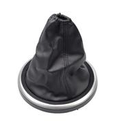 ELDVSUA Leva Cambio Marce Auto GAITOR SHIFT BOOT GAITER FRAME CROMO OPACO Per Ford Per FIESTA MK6 Per Fusion 2002-2008 Copertura Del Cambio POMELLO DEL CAMBIO(VLeather cover)