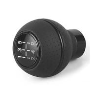 ELDVSUA Leva Cambio Marce Auto Pomello Del Cambio Universale In Pelle E Alluminio A 5 Velocità Per M8 Per M10 Per M11 Per M12 Leva Del Cambio Pomello Cambio(Nero)