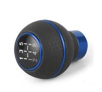 ELDVSUA Leva Cambio Marce Auto Pomello Del Cambio Universale In Pelle E Alluminio A 5 Velocità Per M8 Per M10 Per M11 Per M12 Leva Del Cambio Pomello Cambio(Blu)