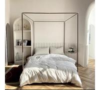 Ele - Baldacchino per letto a baldacchino con pali angolari in legno, ideale per decorare la camera da letto, perfetto per interni chic e protezione dagli insetti