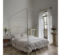 Ele - Baldacchino per letto a baldacchino con zanzariera, decorazione accogliente per camera da letto, pali e tessuto morbido per Ultimate Sp t
