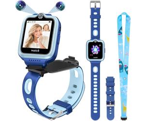 ele ELEOPTION 4G GPS Smart Watch impermeabile per ragazzi e ragazze, chiamata bidirezionale, chat vocale e video, fotocamera, SOS, lettore video musicale, sveglia