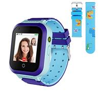 ele ELEOPTION 4G smartwatch per bambini, IP67, impermeabile, con posizione GPS, fotocamera, SOS, chiamata, contapassi, touch screen, video chat Smart Watch per ragazzi e ragazze (blu T3)