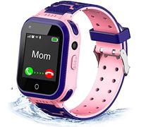 ele ELEOPTION 4G smartwatch per bambini, IP67, impermeabile, con posizione GPS, fotocamera, SOS, chiamata, contapassi, touch screen, video chat Smart Watch per ragazzi e ragazze (rosa T3)