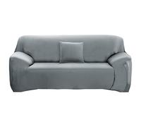 ele ELEOPTION Copridivano, Copridivano Elasticizzato, Copridivano in Poliestere, Copridivano Morbido Antiscivolo in Tessuto Spandex, Grigio Chiaro, 4 Posto (Lunghezza Divano 220-300cm)