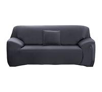 ele ELEOPTION Copridivano, Copridivano elasticizzato, Copridivano in poliestere, Copridivano morbido antiscivolo in tessuto spandex, Grigio, 3 posto (lunghezza divano 170-220cm)