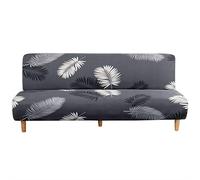 ele ELEOPTION Copridivano Senza Braccioli Pieghevole Divano Letto 3 posti all-Coperto Copridivani Elasticizzati Universale Motivo Geometrico Anti Scivolo Copri Divano, 180-210 cm (Stampa Foglia)