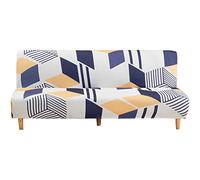 ele ELEOPTION Copridivano senza braccioli, stampa moderna, copridivano a 3 posti, senza braccioli, elasticizzato, per divano letto pieghevole, senza braccioli, 180-210 cm (stile 4)