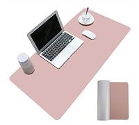 ele ELEOPTION Pelle PU Mouse Pad, Multifunzionale Impermeabile da Ufficio Scrittura Mat, Doppio Lato Ultra-Sottile Pad per Ufficio casa (90x45cm, Rosa/Argento)