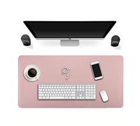 ele ELEOPTION Pelle PU Mouse Pad, Multifunzionale Impermeabile da Ufficio Scrittura Mat, Doppio Lato Ultra-Sottile Pad per Ufficio casa (120x60cm, Rosa/Argento)