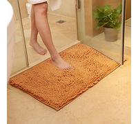 ele ELEOPTION Soft Shag Tappetino da Bagno Tappeto Cucina Porta Porta Piedini Tappetino Striscia Antiscivolo Zerbino Assorbente Tappetini da Bagno Doccia Shaggy Carpet - 50 x 80 cm, Champagne