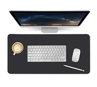 ele ELEOPTION Sottomano da Ufficio Grande, Sottomano Tappetino per Mouse Pad, Tappetino da Scrittoio Impermeabile per Ufficio e Uso Domestico, Doppia Facciata (90x45cm, Nero)