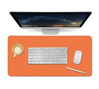ele ELEOPTION Sottomano da Ufficio Grande, Sottomano Tappetino per Mouse Pad, Tappetino da Scrittoio Impermeabile per Ufficio e Uso Domestico, Doppia Facciata (90x45cm, Arancia)