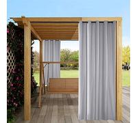 ele ELEOPTION, Tenda Impermeabile per Esterni con Occhielli per Portico Anteriore, Pergola, Cabana, Patio Coperto, Gazebo, Dock e Casa in Spiaggia (137 x 244cm, Grigio Chiaro)