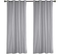 ele ELEOPTION Tenda Impermeabile per Esterni, con Occhielli, Protezione UV, per Portico Anteriore, Pergola Cabana Patio Coperto Gazebo, Dock e Casa in Spiaggia (4 pezzi, 137 x 213cm, Grigio Chiaro)